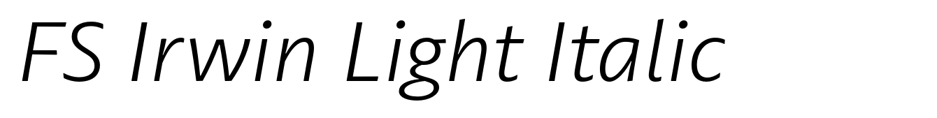 FS Irwin Light Italic